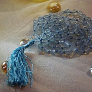 Aquamarine Onyx jaap Mala (Rosary)